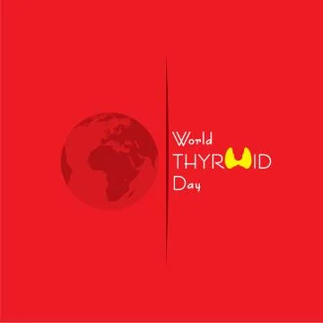 Vector illustration for World Thyroid Day which is held on 25 may Illustrazione stock