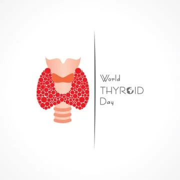 Vector illustration for World Thyroid Day which is held on 25 may Illustrazione stock
