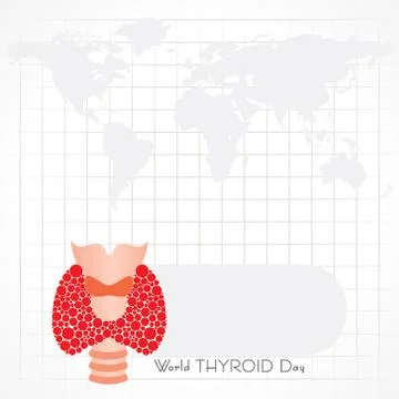 Vector illustration for World Thyroid Day which is held on 25 may Illustrazione stock
