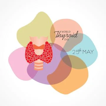 Vector illustration for World Thyroid Day which is held on 25 may Stock Illustration
