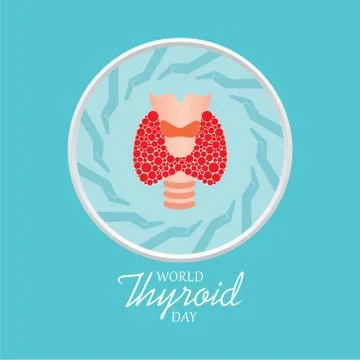 Vector illustration for World Thyroid Day which is held on 25 may Illustrazione stock