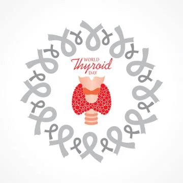 Vector illustration for World Thyroid Day which is held on 25 may Stock Illustration