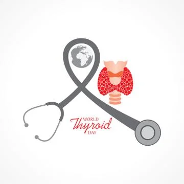 Vector illustration for World Thyroid Day which is held on 25 may Stock Illustration