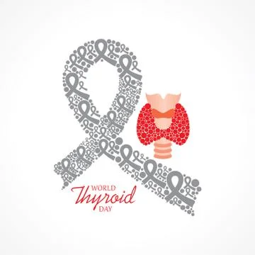 Vector illustration for World Thyroid Day which is held on 25 may Illustrazione stock