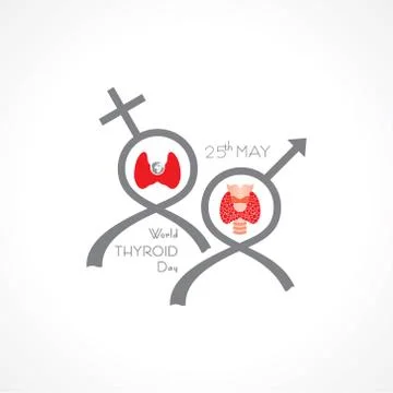 Vector illustration for World Thyroid Day which is held on 25 may Stock Illustration