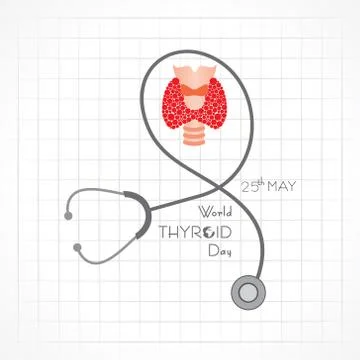 Vector illustration for World Thyroid Day which is held on 25 may Stock Illustration