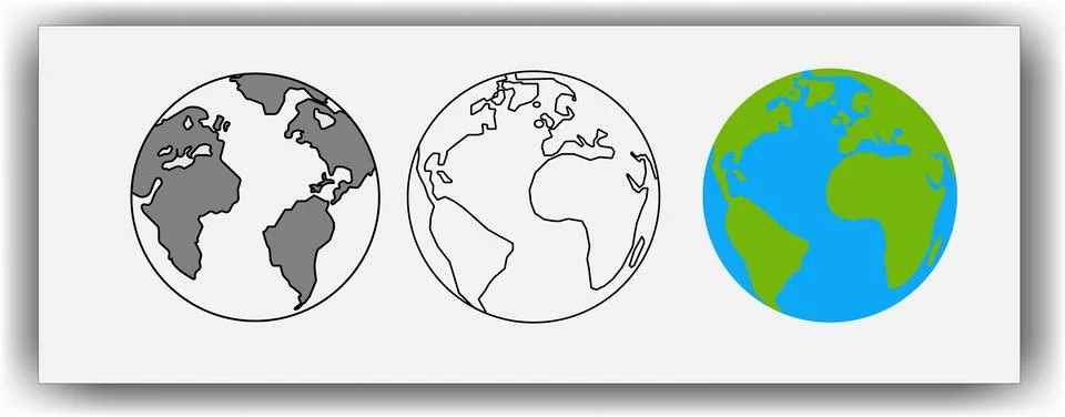 Vector illustration of the world on a white background. Vector illustration Stock Illustration