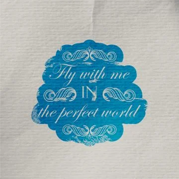 Vector illustration of wrinkled textured paper with engraving scratched quote Stock Illustration