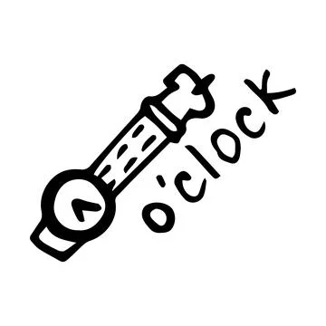 Vector illustration of a wrist watch. Stock Illustration