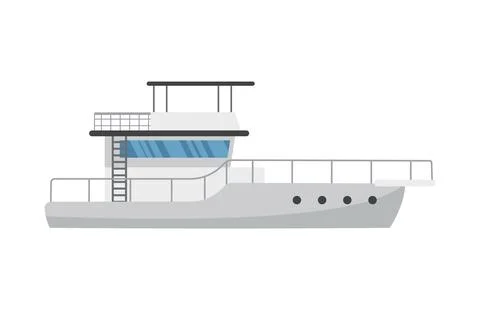Vector Illustration of a Yacht Stock Illustration