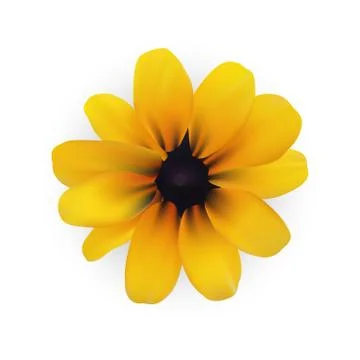 Vector illustration of yellow flower, EPS File Stock Illustration