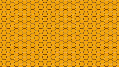 Vector illustration of yellow honey comb hexagon background. Stock Illustration
