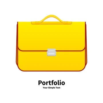 Vector illustration yellow school bag Stock Illustration