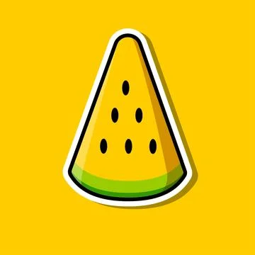 Vector illustration of yellow watermelon Stock Illustration