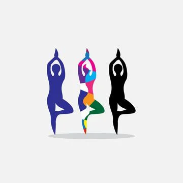Vector illustration of yoga Stock Illustration