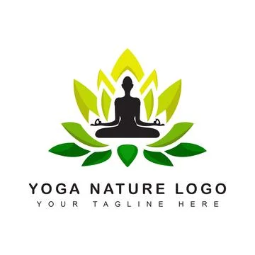 Vector illustration of yoga logo Stock Illustration