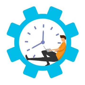 Vector illustration of a young man Stock Illustration