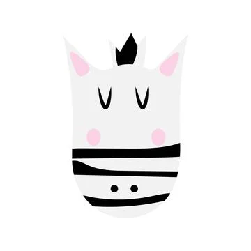 Vector illustration of a zebra muzzle Illustrazione stock