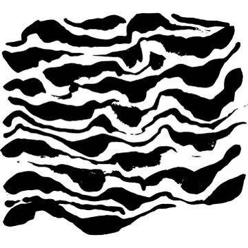 Vector illustration zebra print pattern. White and black hand drawn background. Stock-Illustration