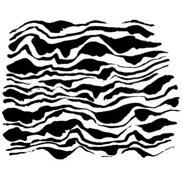 Vector illustration zebra print pattern. White and black hand drawn background. Stock Illustration