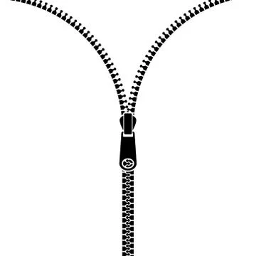 Vector illustration of zipper. Isolated. Flat design. Stock Illustration