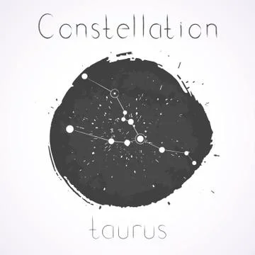 Vector illustration with Zodiac constellation TAURUS. Stock Illustration