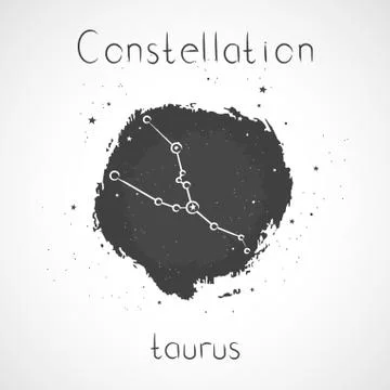 Vector illustration with Zodiac constellation TAURUS. Stock Illustration