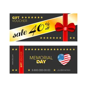 Vector illustration,Gift voucher Illustrazione stock