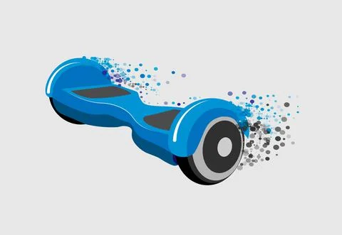 Vector illustration.Hoverboard, gyroscooter, gyroscope. Flat style Stock Illustration
