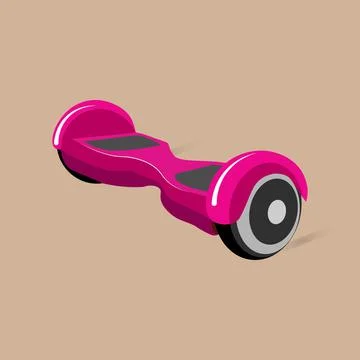 Vector illustration.Hoverboard, gyroscooter, gyroscope. Flat Stock Illustration