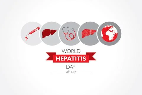 Vector Illustration,poster or banner of World Hepatitis Day observed on 28 Ju Stock Illustration