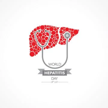 Vector Illustration,poster or banner of World Hepatitis Day observed on 28 Ju Stock Illustration