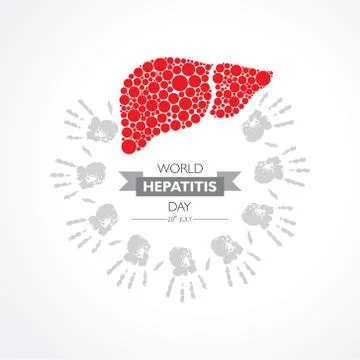 Vector Illustration,poster or banner of World Hepatitis Day observed on 28 Ju Illustrazione stock