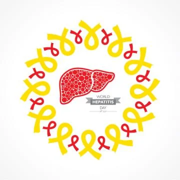 Vector Illustration,poster or banner of World Hepatitis Day observed on 28 Ju Stock Illustration