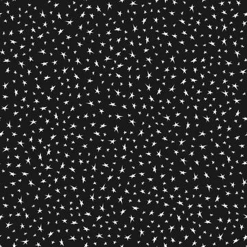 Vector illustrations of abstract hand drawn stars seamless pattern. Good for  Stock Illustration