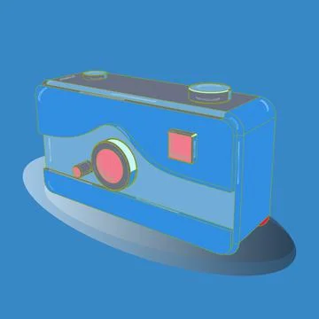 Vector illustration.s. Axonometry. Illustration in blue, green and gray colors. Stock Illustration