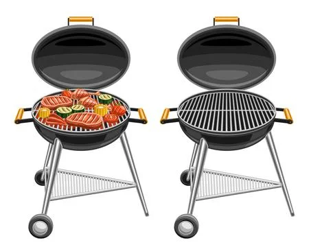Vector illustrations of Barbecue Grills Ilustración de archivo