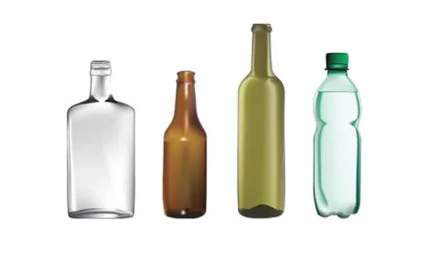 Vector illustrations of bottles Stock Illustration