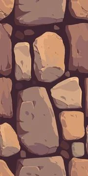 Vector illustrations of brick patterns, cracked earth, and gold cobblestone イラスト素材
