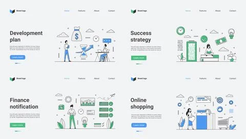 Vector illustrations designed for development plans, success strategies, finance Stock Illustration