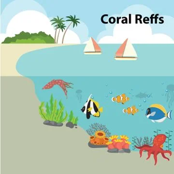 Vector illustrations  Eco style life forest Wildlife. Forest Illustrazione stock