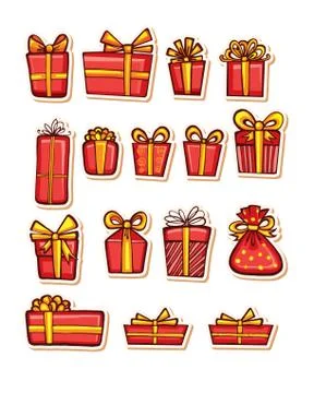 Vector illustrations of Gifts Stock Illustration