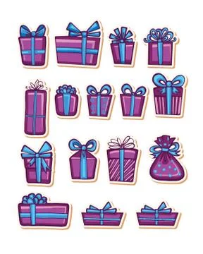 Vector illustrations of Gifts Stock Illustration