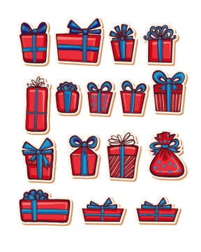 Vector illustrations of Gifts Stock Illustration
