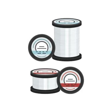 Vector illustrations set of fishing lines Stock Illustration