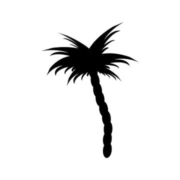 Vector illustrations silhouette of palm trees Stock Illustration