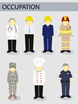 Vector illustrator job occupation work concept Stock Illustration