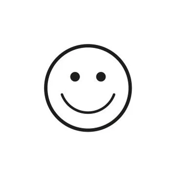 Vector illustrtation of smiley face icon. Isolated. Stock Illustration