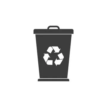 Vector illustrtion of trash bin icon. Isolated. Stock-Illustration