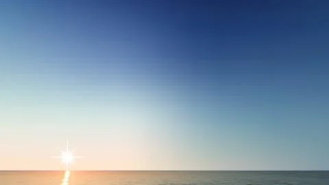 Vector ilustration abstract background with sea sunset Stock Illustration